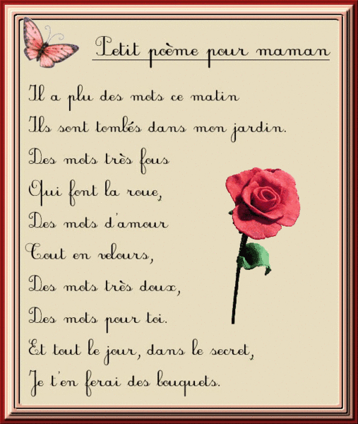 Poeme Pour L Anniversaire De Maman